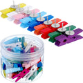 50pcs/box Colorful Push Pins Wooden Clips Pushpins Tacks Thumbtacks Creative Paper Clips for Cork Boards Notes Photos Wall