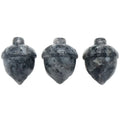 HZ Hand Carving Christmas Black Labradorite Pine Nuts Natural Stone Hand Made Carved Crystal Pinecone For Decoration