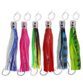 6pcs/Set 8.5 Inch Trolling Skirt Tuna Jigging Lures Rigged Hooks for Saltwater Big Game Fishing Mahi Marlin Wahoo Fishing Lures