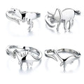 SC Fashion Silver Plated Animal Rings Jewelry Women Adjustable Finger Ring Cute Cosplay Jurassic Era Dinosaur Rings for Women