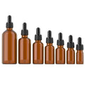 Online Hot Sale Amber Square Bottles with Childproof Dropper Lid and TE Cap for Skin Care Cream MOQ 100pcs