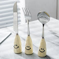 Creative 304 Stainless Steel Spoon Fork Knife Smiling Cartoon Pattern Stainless Steel Cutlery for Home Use