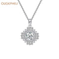 OUGEPHELI Wholesale Custom GRA VVS Moissanite S925 925 Sterling Silver Pendants Charms Fashion Jewelry Necklace for Women Lady