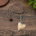 Hot Selling Gold Color Woven String Long Pendant Necklace Fashion Simple Heart Necklace for Women