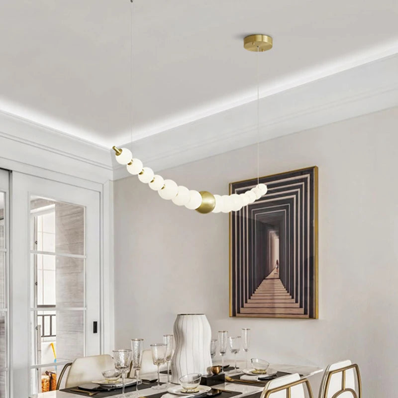 Dining Room Chandelier Modern Simple Planet Designer Lighting Art French Fashion Personality Living Room Light Luxury Main Light