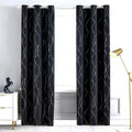 Amity Fashion Insulated Thermal Soundproof Luxury Silver  Foil Printed  Polyester Blackout Curtain for  Home the Living Room