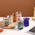 Household 200ml Creative Colorful Double Wall Coffee Glass Spiral Milk Juice  Transparent High Borosilicate  Water Cup