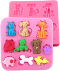 2 Cartoon Animal-shaped Silicone Moulds for Food Grade Cake Moulds for Fudge Chocolate Candy Cookie Decorating Baking Tools
