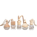Hot Sale Car Diffuser Perfume Bottle with Wooden Cap and Screw Seal Hanging Air Freshener Screen Printed Surface