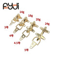 Bomber Jacket Fireman Buckle Clasp 3/4/4.5/5cm Golden Zinc Alloy Airplane Shaped Eco-Friendly Detachable Reusable Clothing