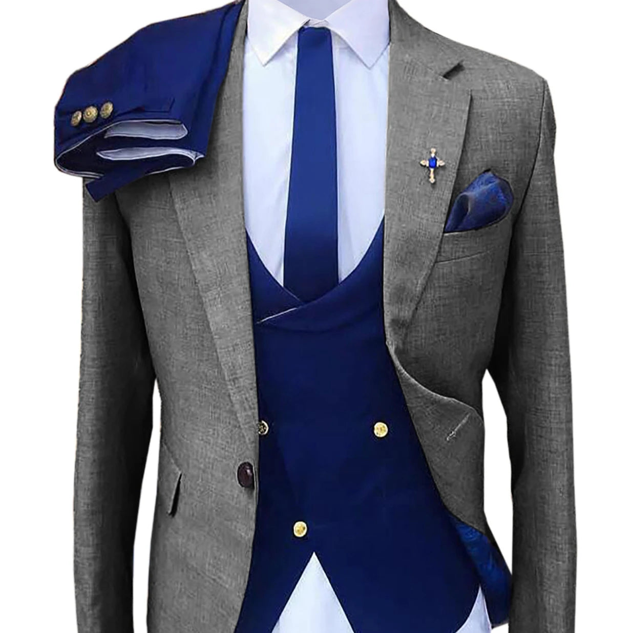 Men's Suits Spot Wedding Business Banquet Dress Professional Small Suit New Vest Suit Wholesale Customization