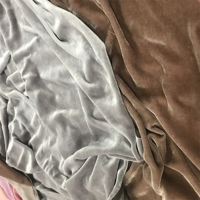 Pure 100% Silk Velvet Fabric Solid Color for Garment From China Factory Direct with Wholesale Price