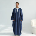 Loriya Linen Kimono Solid Color Plain Abaya Turkey EID Clothing Islamic Clothing Abaya Women Muslim Dresses