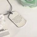 Personalized Custom Men's Necklace Jewelry Stainless Steel Laser Engraved Geometric Letter Pendant Necklace