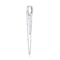 925 Sterling Silver Drop Earrings Personalized Cool Long Chain Tassel Plated Platinum Single Earring for Women SCE1115