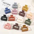 YIYI Wholesale Cheap 5cm Hollow Out Women Hair Clips Classic Matte Colors Small square Hair Claws for Girls