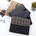 New Men's Winter Warm Polyester  Scarf Classic Plaid Checked Business Scarf Long Tassel Knit Scarf Black Gray Red Beige
