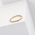 New Arrival Gold Braided Twist Rope Stackable Ring Skinny Band Ring Twisted Ring Stainless Steel for Women