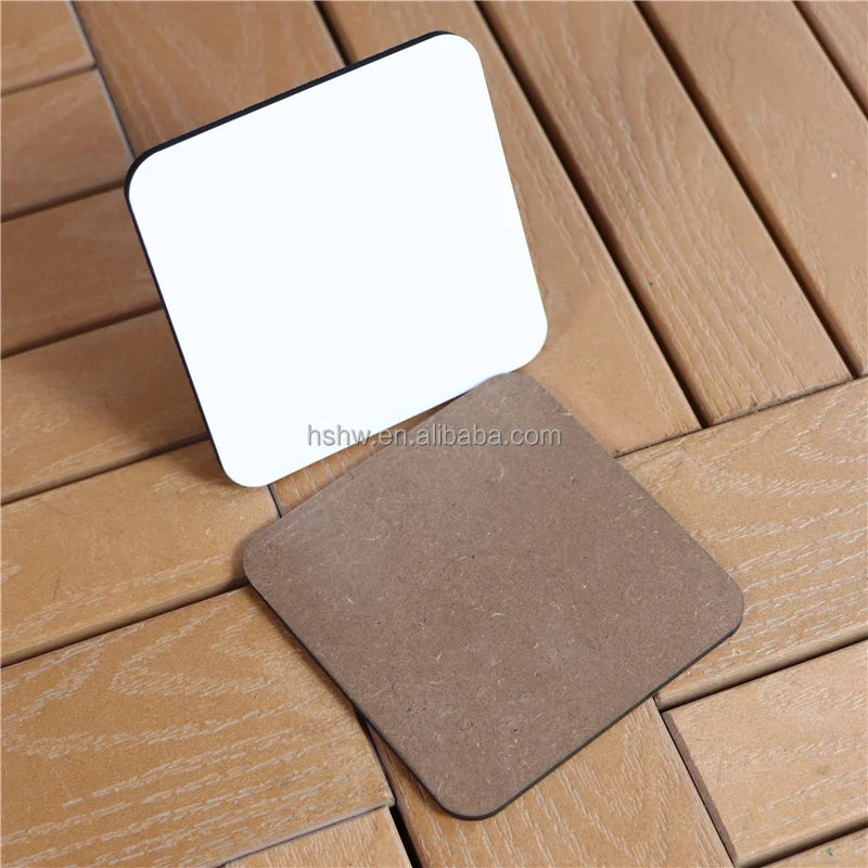 CARB P2 Certified REACH Compliant Square 95mm Premium Sublimation Wood Coaster for 2026 Graduation Season - 14-Year Factory