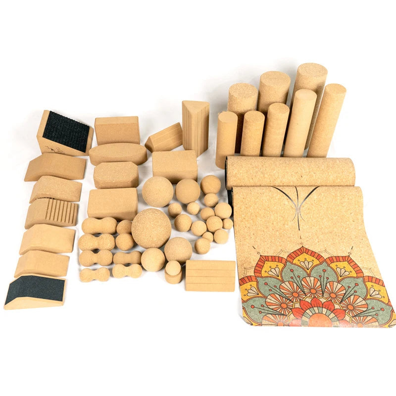 High-Density Recycled Cork Sport Massagers Massage Ball for Foot Hand Neck Body Leg Head Waist Arm