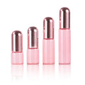 Luxury Pink Small Colorful Perfume Massage Oil Sustainable Glass China Cosmetic Unique Roll Bottles Hot Stamping Fashionable