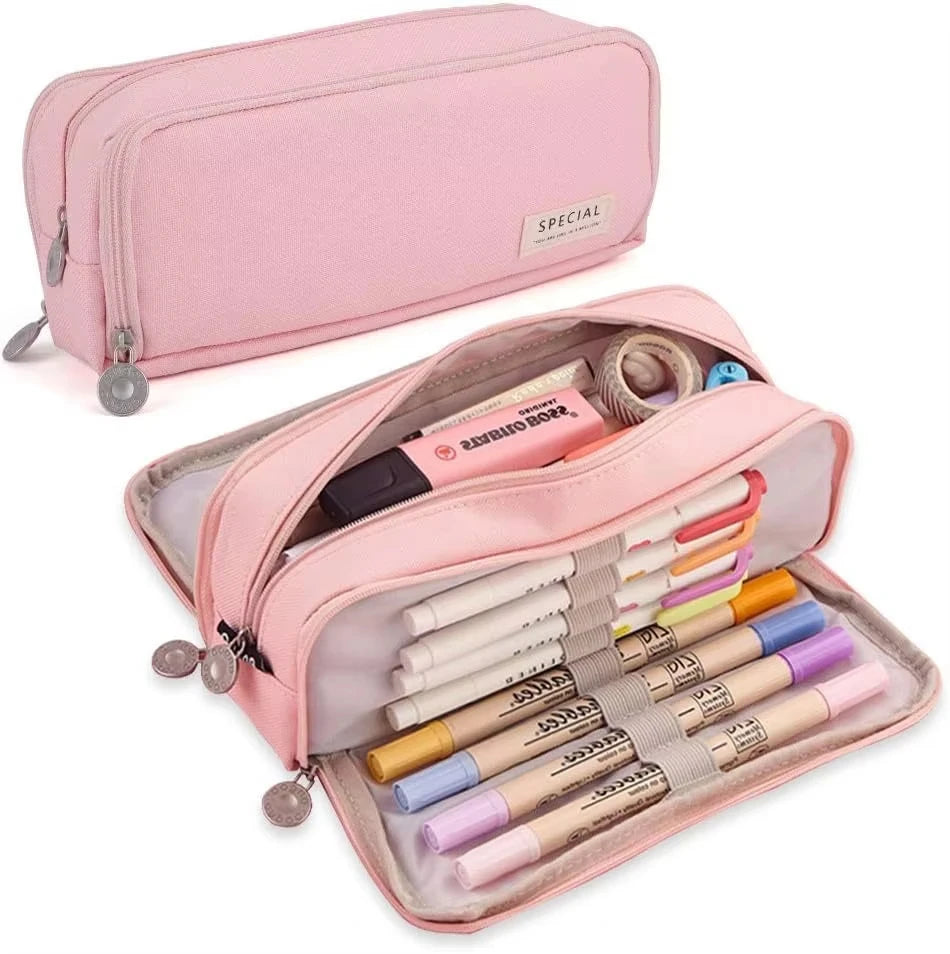 Custom Large Capacity Pencil Case Storage Bag Desk Organizer Pen Pouch for Kids School Supplies Stationary