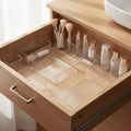 Drawer Organizers with Non-Slip Silicone Pads 4-Size Desk Drawer Organizer Trays Storage Tray for Makeup Jewelries