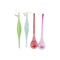Handmade Drop-Shaped Icicle Christmas Tree Stained Glass Water Hanging Ornament with UV Printing Techniques