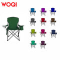 WOQI Custom Portable Backpack Folding Chair Logo Printed for Outdoor Beach Fishing Hiking Camping Iron Material for Park Use