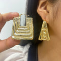 New Fashion Copper Jewelry 18k Gold Plated Big Exaggerate Hoop Earrings for Women