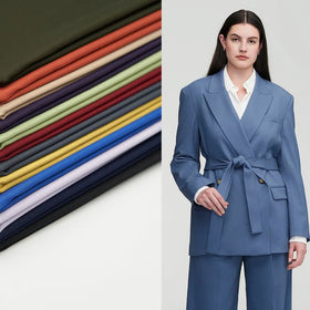 High Quality Organic Breathable Heavyweight TR Twill Fabric Polyester Viscose for Women's Suits Lining Trousers