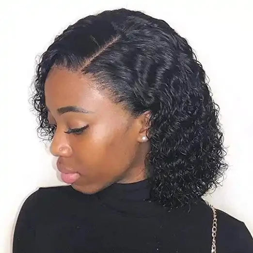 Wholesale Glueless Bob Wig Full 13x4 Transparent Lace Front Wig Natural Raw Indian Human Hair Water Wave Curly Lace Frontal Wigs