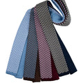 Fashionable Two-Toned Men's Polyester Knit Neckties Wave Line Pattern Neck Ties