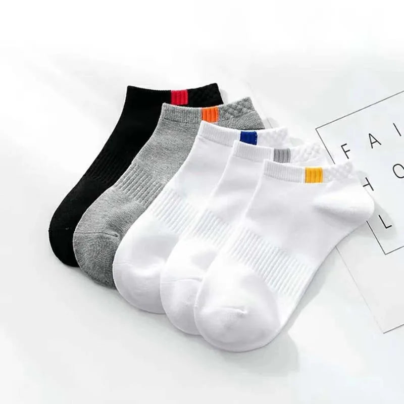 Invisible Ankle Socks Low Custom Comfortable Breathable Cotton for Men Casual Woven Socks Wholesale Knitted White Socks Regular
