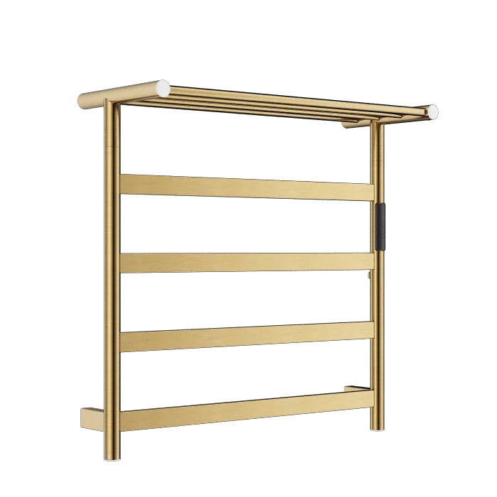 Electric Towel Warmer Rack Brushed Gold Stainless Steel Towel Heated Bars Towel Drying Rack for Bathroom