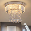 Modern Round LED Crystal Ceiling Light Fixture for Home Bedroom Illumination MegaBDM