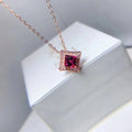 New Design 925 Sterling Silver 18k Gold Plated Natural Garnet Graduation Long Necklace for Women Pendant