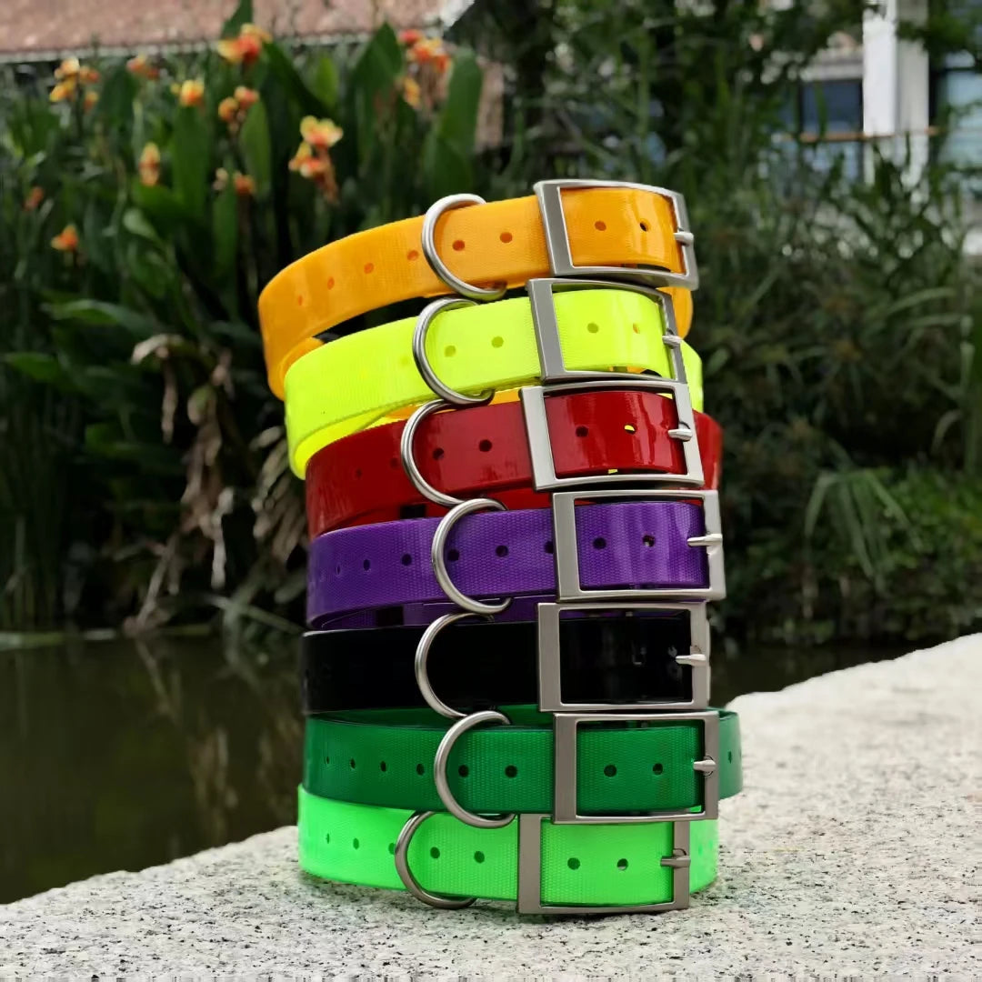 TPU Dog Collar Personalized Adjustable Waterproof Durable Pet Dog Collar for Small Medium Large Dogs