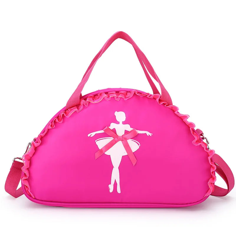 Lightweight for Pink Ballet Dance Bag for Kids Cartoon Sports Backpack with Costume Clothes Shoes Dress Handbag for Girls