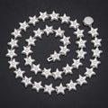 Factory Wholesale Punk Men Jewelry 12mm High Quality Gold Plated Brass AAAAA CZ Diamond Star Link Chain Necklace