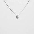 DIFEIYA High Quality  Jewelry Women 925 Sterling Silver Zircon Water Drop Pendant Necklace