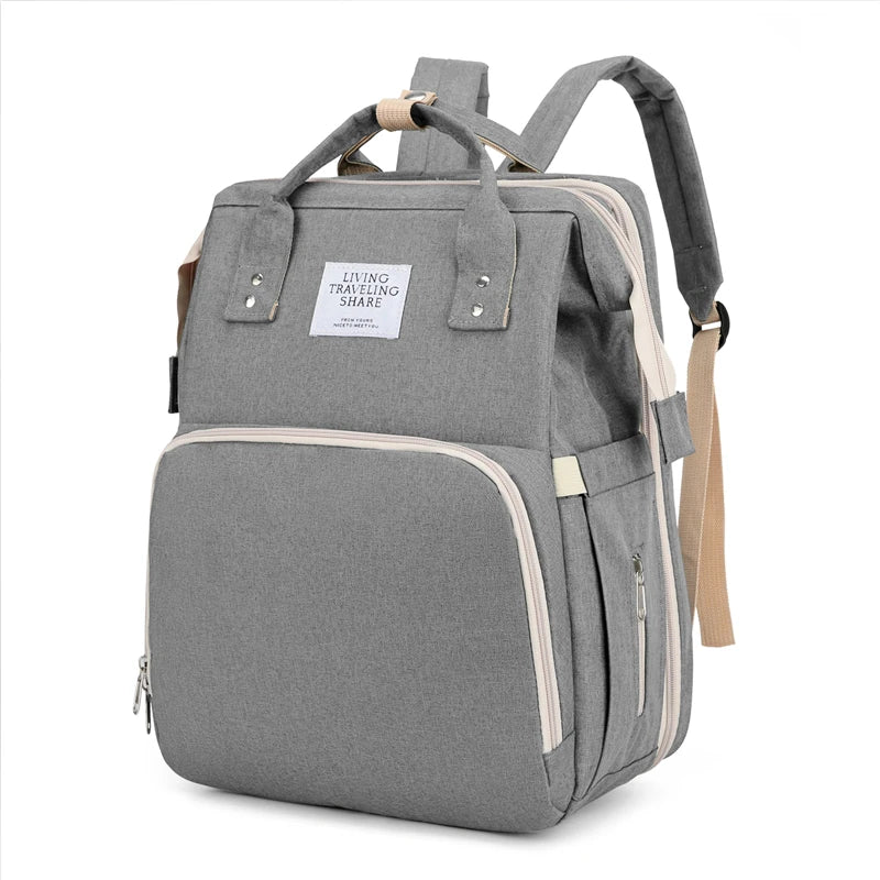 Mummy Bag With Usb Charging Port of Loading Station Large Capacity Waterproof and Antifouling Foldable Mommy Bag Portable Foldab