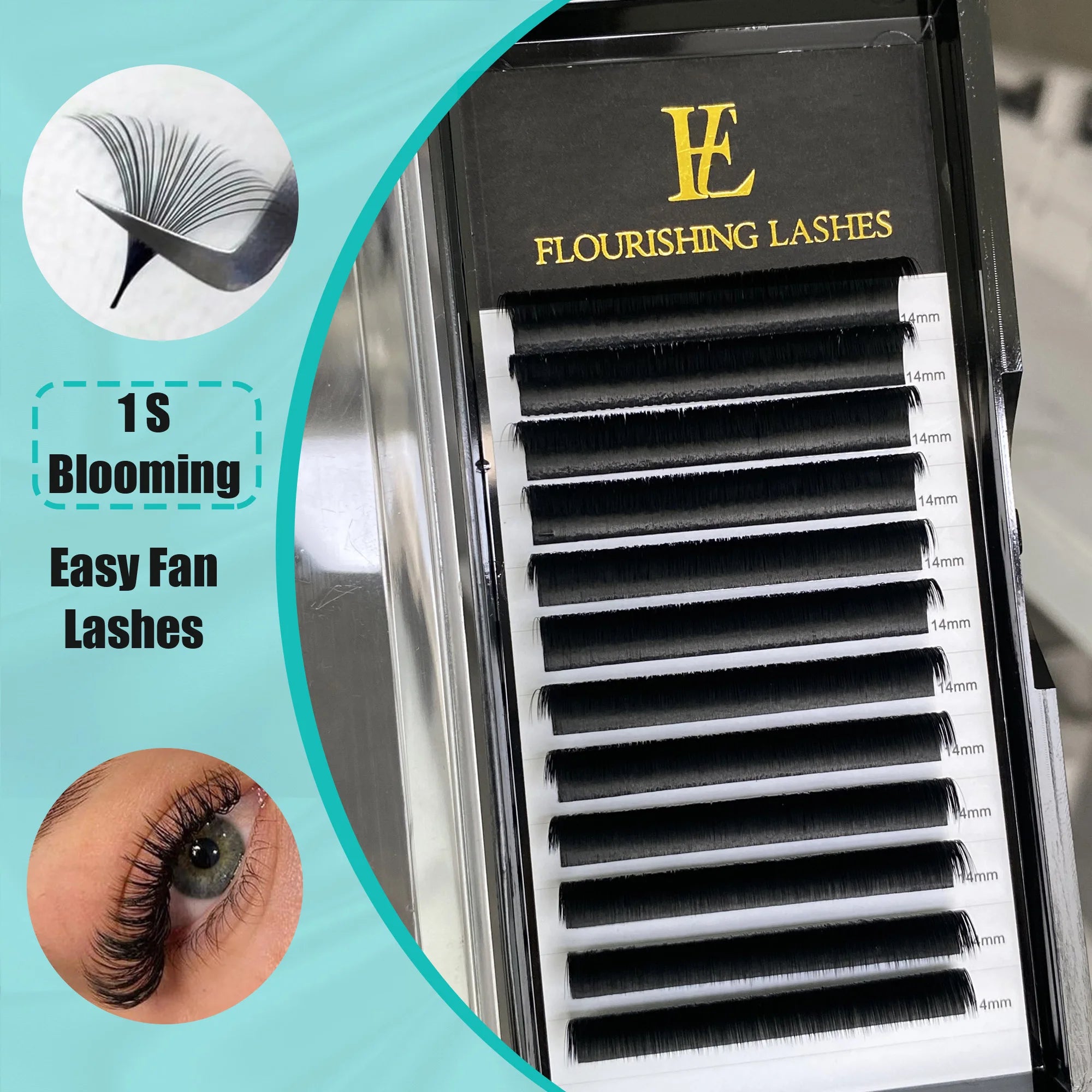 Individual Eyelash Extensions Easy Fan Lash Trays Wholesale Cashmere Soft Mega Volume Eyelash Russian Volume Lashes