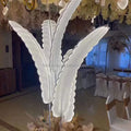 E63 Wedding Palm Tree Backdrop Props with Electric LED Lights Metal Construction Carton Packed 160-190cm Height for Hotel Decor