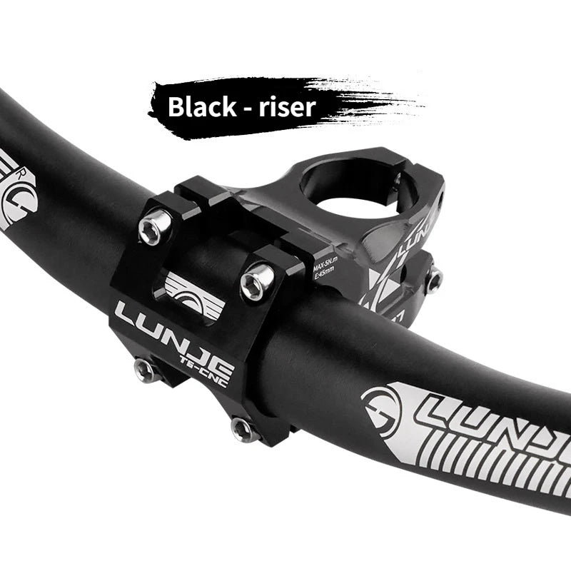 LUNJE Mountain Bike Ultralight Short Stem 31.8*45mm Full CNC Process Off-road Rapid Drop Hollow Bicycle Short Riser Bicycle Stem