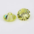 Baifu Jewelry Hot Sale Wholesale Price Loose Round Peridot Yellow Cubic Zirconia for Ring