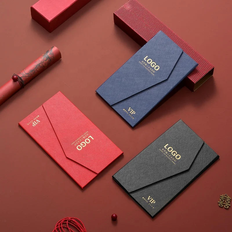 Personalized Red Fashionable Magnetic Rigid Paper Gift Box UV Coating Embossing Matt Lamination for Wedding Business Cards