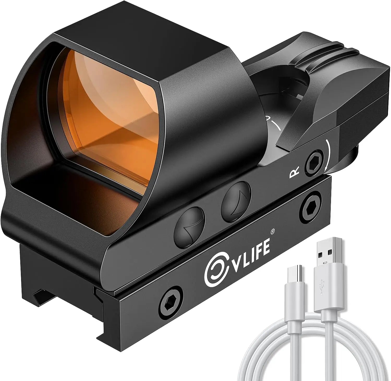 Rechargeable 1x Magnification Spotters Scope Precision Shooting Tool