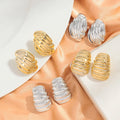 2024 Trending Hip Hop Style Oversized Acrylic Stud Earrings Geometric Irregular Waves New Popular Jewelry for Anniversaries