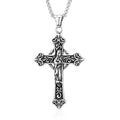 MECYLIFE Antique Stainless Steel Virgin Mary Pendant Religious Hiphop Cross Necklace Pendant Catholic Jewelry